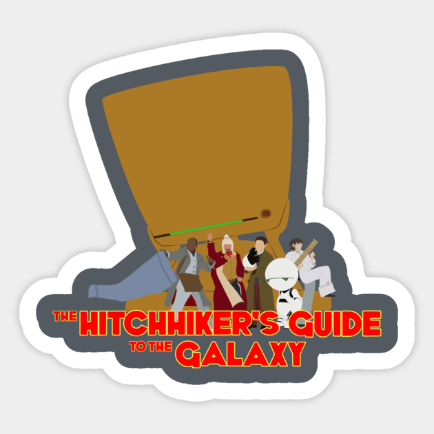 Hitchhiker's Guide Sticker by JSKerberDesigns